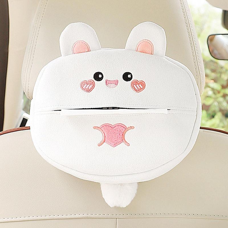 Tissue Box Holder For Car Car Tissue Holder Tissue Dispenser Cartoon Napkin Box Covers Paper Storage Soft Napkin Holder For Cars
