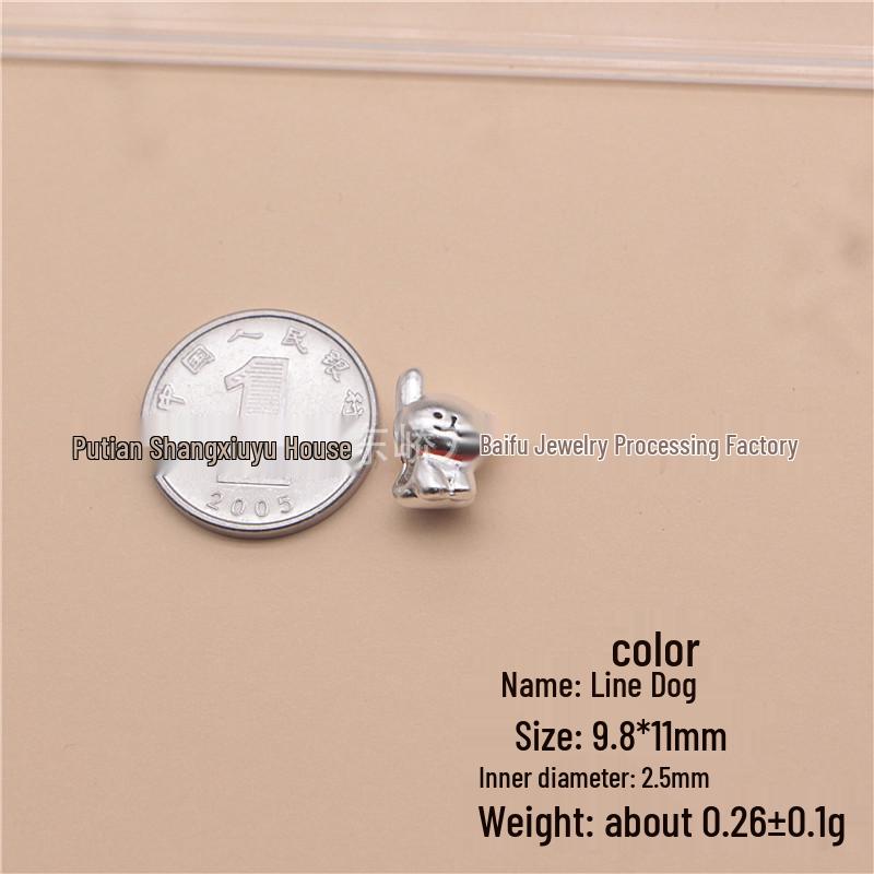 999 Sterling Silver DIY Sanrio Character Spacer Beads: KT Cat, Kuromi, My Melody, Strawberry Bear, StellaLou