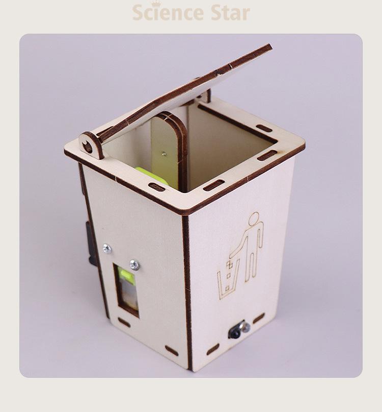 DIY Smart Induction Trash Can Kit for Primary Students' Science Projects