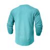 Męskie koszulki polo henley z dzianiny waflowej, z długim rękawem, gładkie, codzienne, sportowe, topy