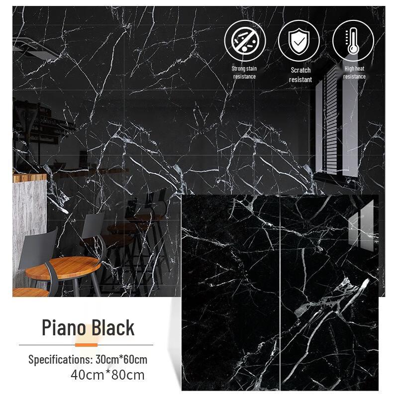 Fumade Piano Black Tile Pattern Wall Sticker