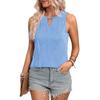 Women's Keyhole Neck Sleeveless Tank Top, Summer Business Casual Basic Tops for Women, Crossborder Basic Vest