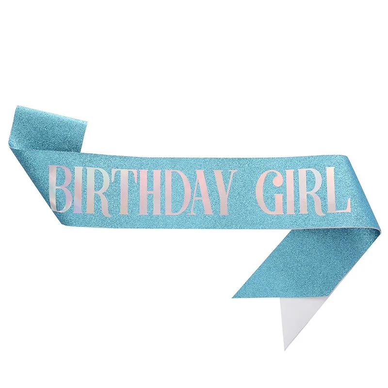 Happy Birthday Queen Girl Satin Sash 21 30 50 Birthday Sash Party Supplies Birthday Decoration Wedding Anniversary Decors