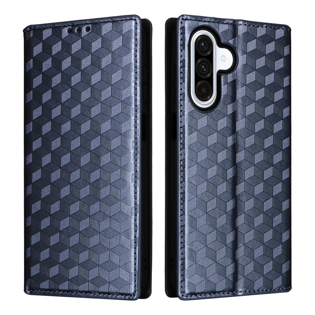 For Samsung Galaxy A17 5G Case Wallet Rhombus Imprinted Leather Phone Cover