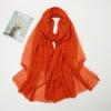 Hot-selling New Simple Solid Color Wrinkled Cotton and Linen Scarf, Soft and Skin-friendly In Winter, Warm Scarf Women
