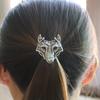 Viking Metal Wolf Hair Band Animal Decoration Hair Ring Elastic Ponytail Braid Girl Hair Accessories