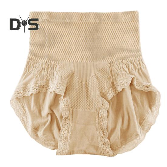 Women High Waist Underwear Tummy Control Hip Support Postpartum Recovery Solid Color Stretch Breathable Ladies Female Seamless Brief Panties
