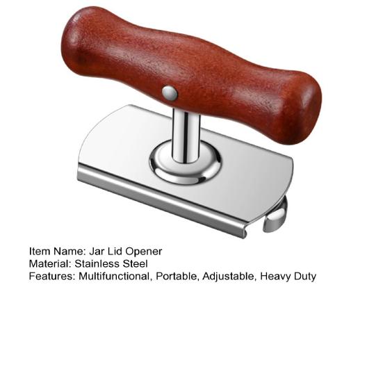 Burköppnare för svaga händer Rostfritt stål Justerbar burklocksöppnare Kraftigt verktyg för att ta bort flaskkorkar för äldre, artritiker, kvinnor, barn