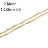 2/10 Meters Stainless Steel Chain 1 1.5 2mm Gold&Steel Color Link for DIY Jewelry Making Necklace Bracelet Bulk Chain Supplies