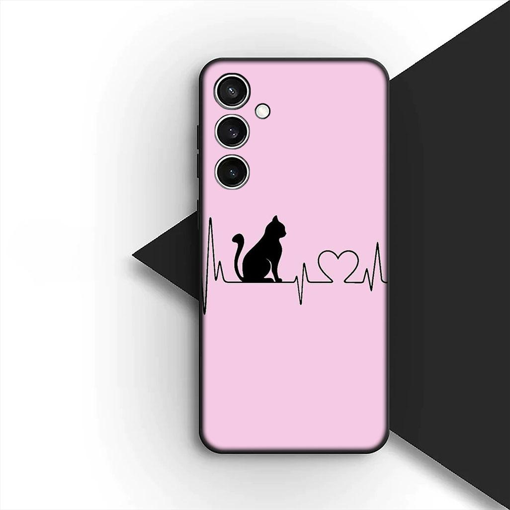 

Cover for Samsung Galaxy S24 S25 S23 FE Ultra Plus S7 Edge S25+ S23+ A56 5G Casing Phone Case Anime Kitten Cat Cartoon Galaxy A56 5G