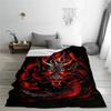 1pc Blanket Black Red Dragon Print Comfortable Flannel Blanket for Home Living Room Bedroom Decor Birthday Gift for Adult  Boys