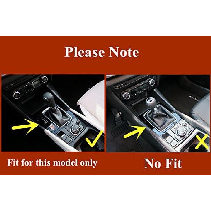 Carbon Fiber Interior Center Console Gear Box Trim Cover 2pcs for Mazda 6 Mazda6 2016-2018