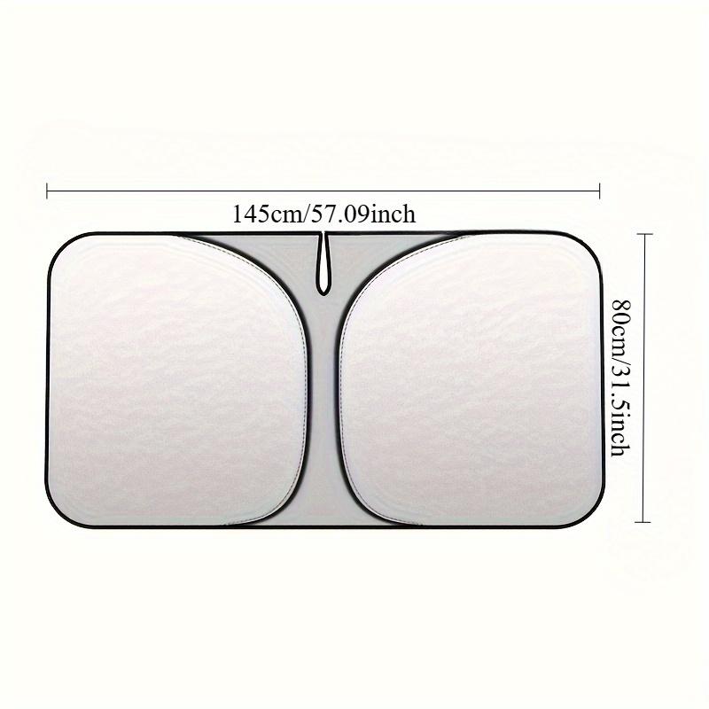 Car Sun Visor Silvery Coated Fabric,Front Window Shade Curtain,Universal Car Interior Windproof Insulation Sunshade - Ideal Gift