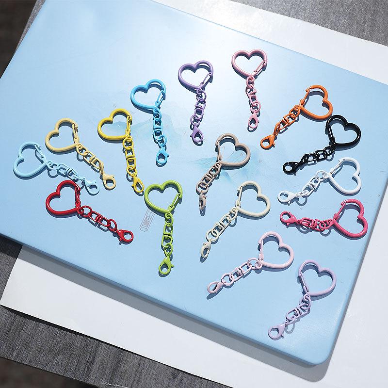 Heart Figure Eight Lobster Clasp Keychain DIY Beads Bag Pendant Accessories