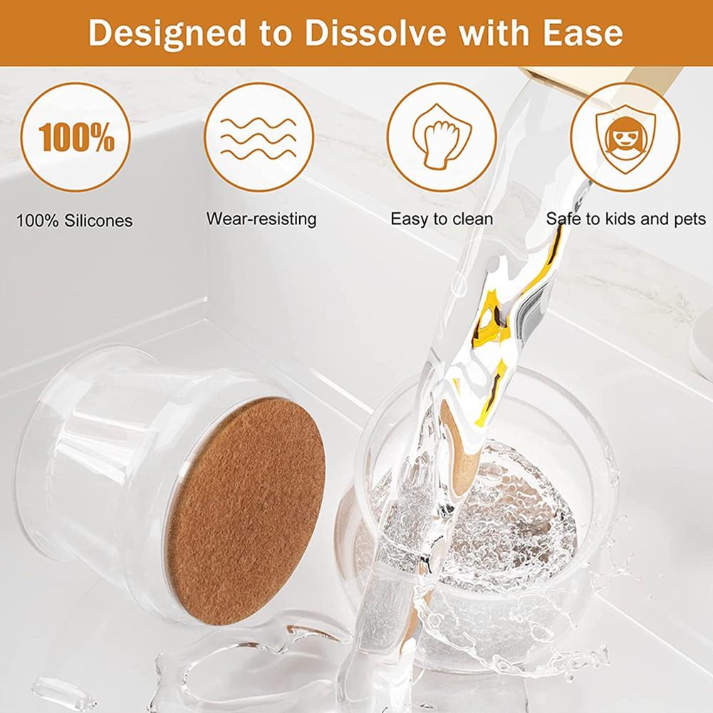 24x Vylepšené kluzáky Chrániče podlahy pod nohy židlí Krytka Podložka Pro dřevěné podlahy