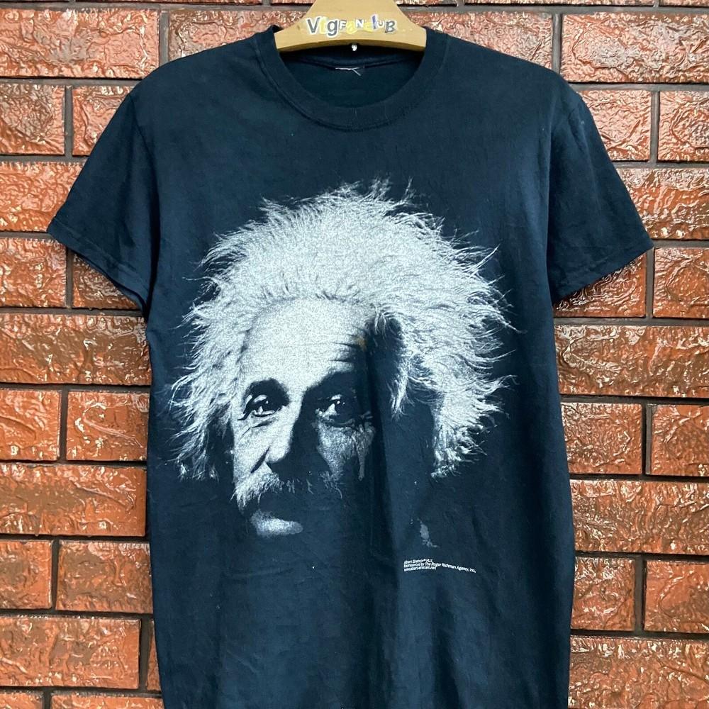 T-shirt Grafica Vintage Anni 00 Albert Einstein Scienziato Leggendario Fotostampa Sci
