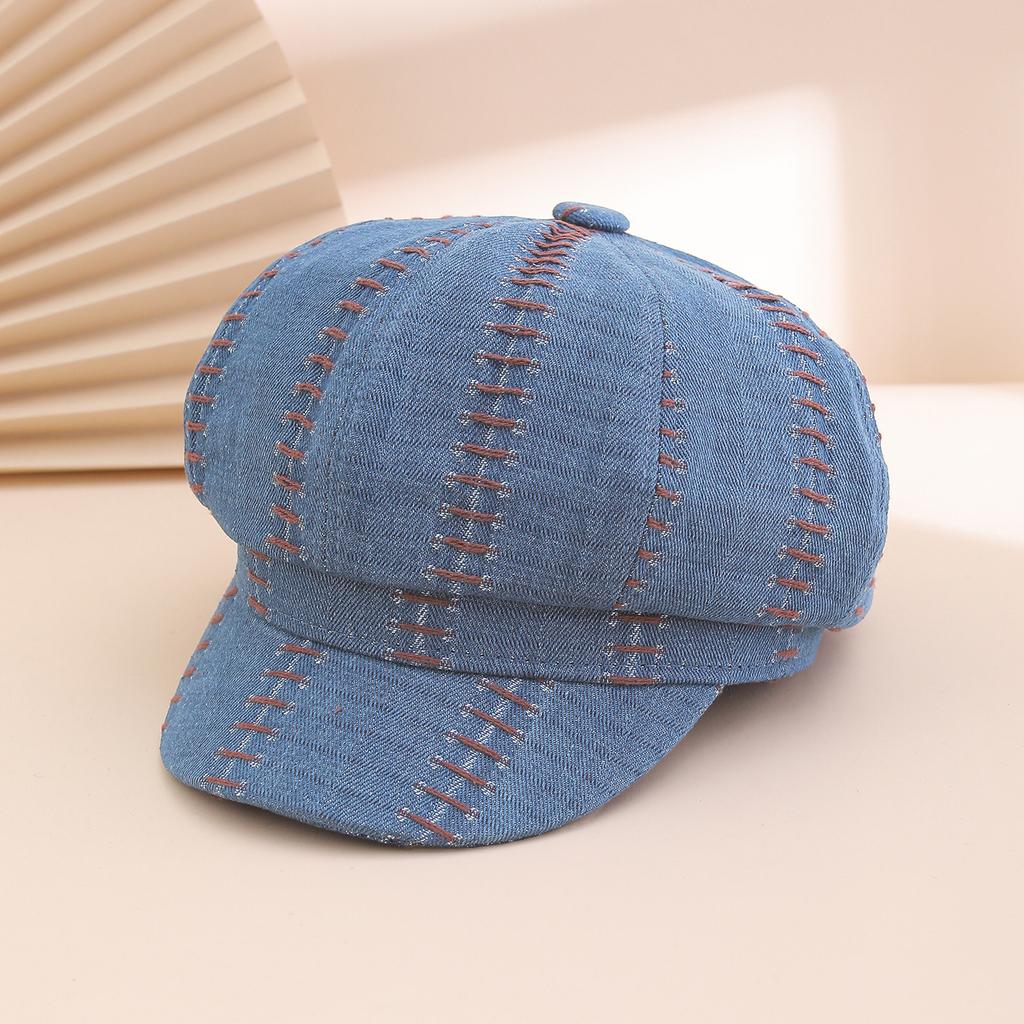 A washable retro Japanese and Korean style newsboy cap for ladies, suitable for daily leisure, commuting, shopping and outings