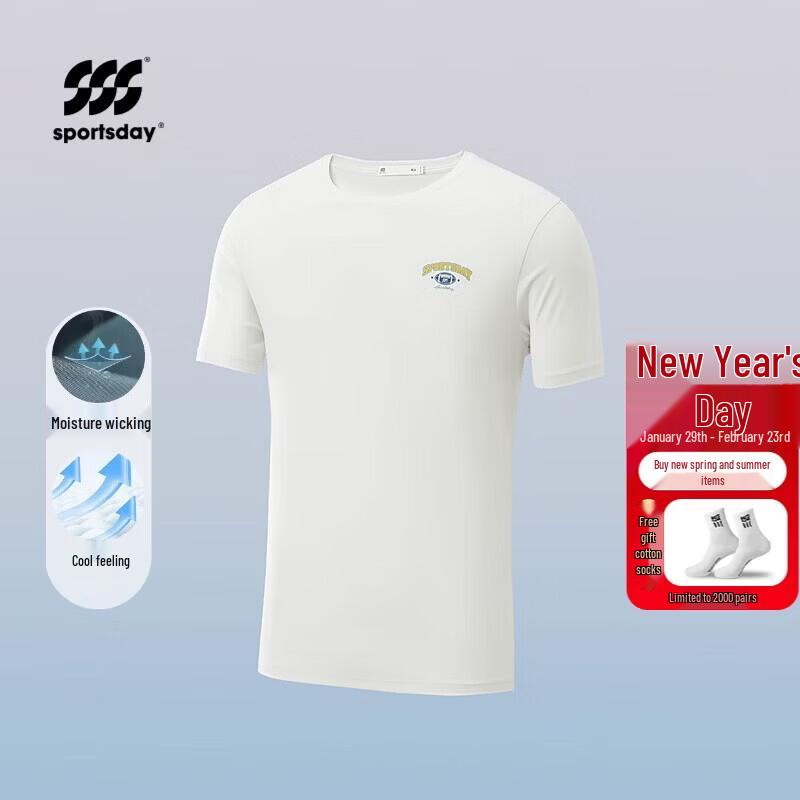 HLA Men s Sporty Cool-Touch Printed Short-Sleeve T-Shirt L