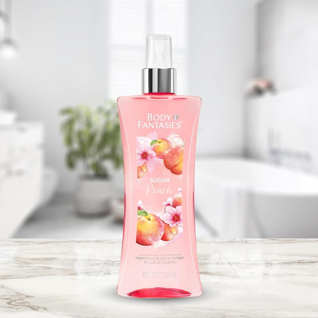 Body Fantasies Body Fantasies Signature Sugar Peach By Parfums De Coeur Body Spray 8 Oz  240 Ml  Women 