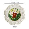 8.4inch Ceramic Dinner Plate Vintage Floral Cake Dessert Dishes Snack Plates Household Dinnerware For Coffee Shop