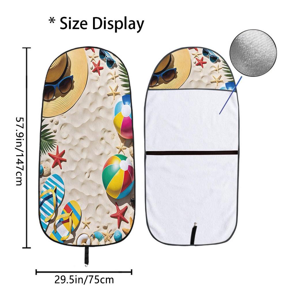 Universal Gym Car Seat Towel Cover - All-Season Front Seat Protector for Workout