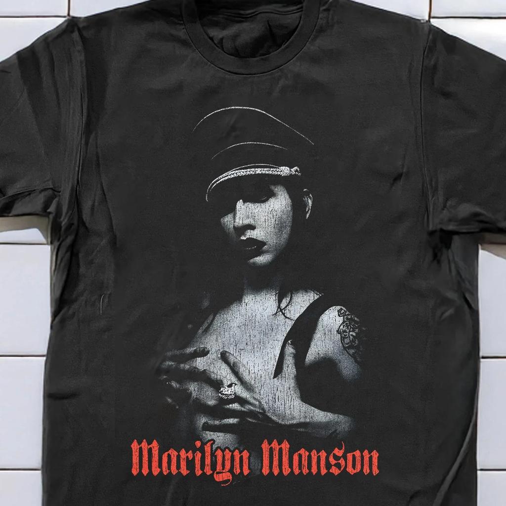 Maglietta Marilyn Manson Invecchiata 2001 Nera M