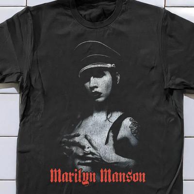 Maglietta Marilyn Manson Invecchiata 2001 Nera M