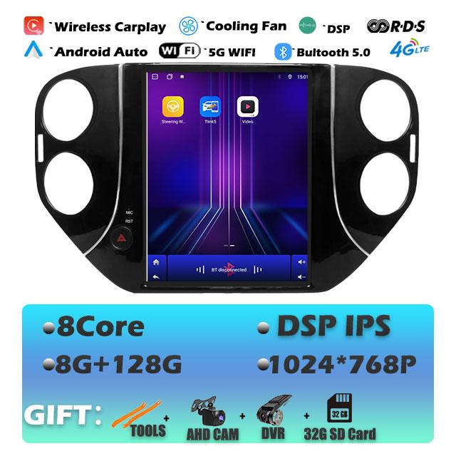 IPS For Volkswagen Tiguan 1NF  2007 -2016 Android 14 Car Radio Multimedia Video Player Navigaion Head Unit Stereo 2Din Audio