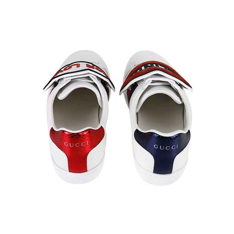 Gucci ACE Cow Leather Casual Stylish Skateboarding Shoes Women's White 470342 DOPH0 9070