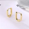 1 Pair Circle Ear Hoop Earrings U-shaped Women's Dangle Hoop Earring Gift