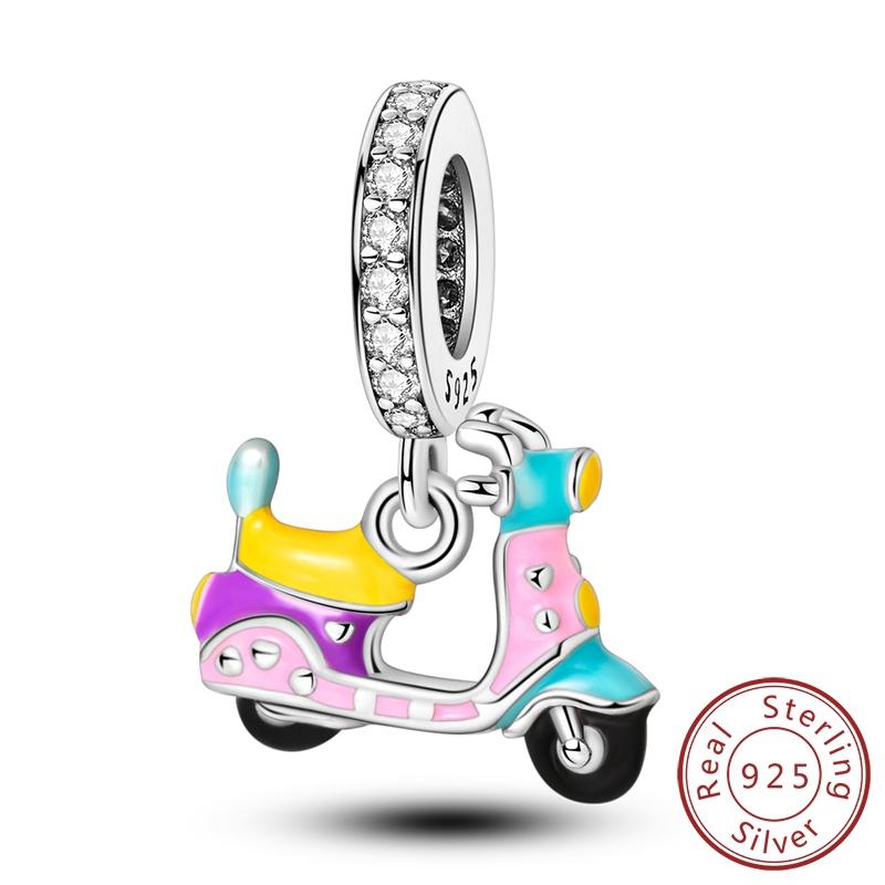 Original Copper Charm Bead Aircraft Camera Handbag Travel Life Beads Pendant For Bracelet Charms Diy Jewelry Gift