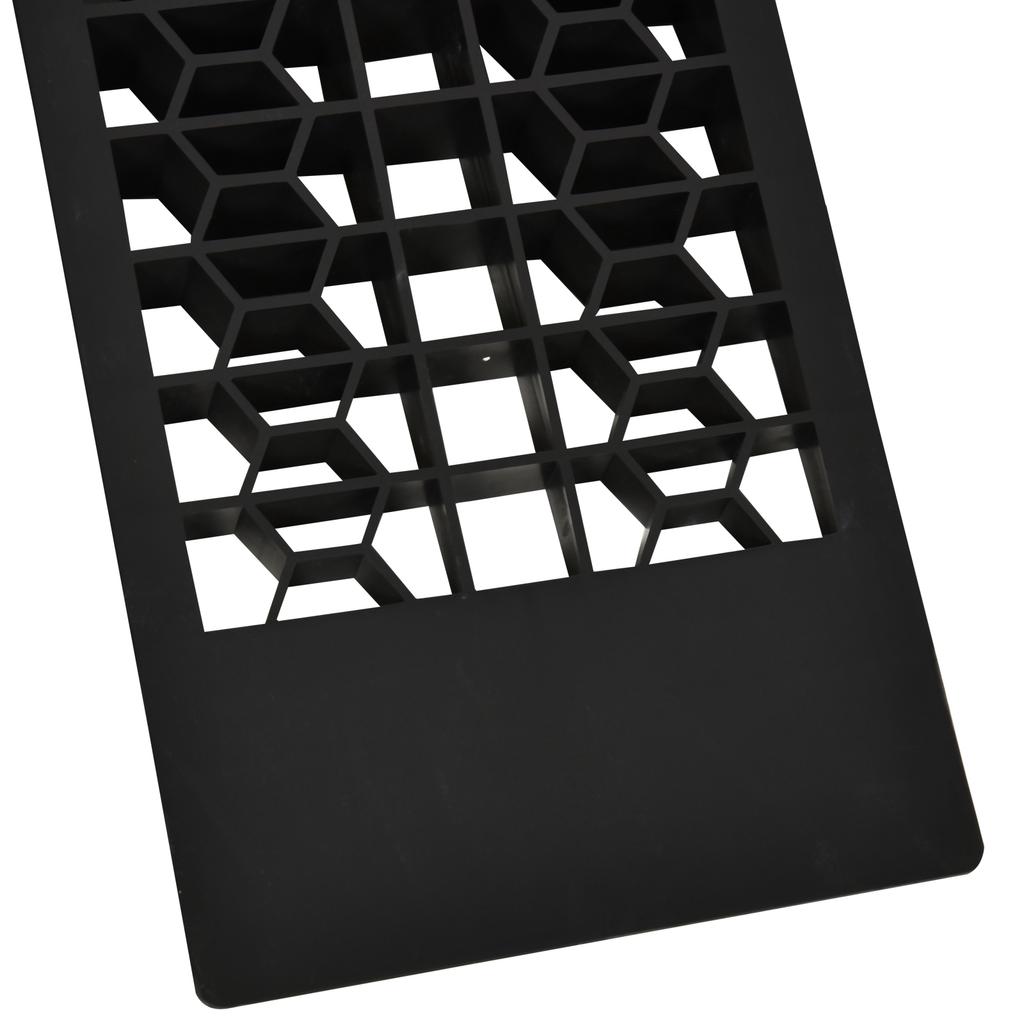 2-Piece Ramp Set, Threshold Ramp, Curb Ramp, Rubber Ramps, 3 Ton Load Capacity, Plastic, Black