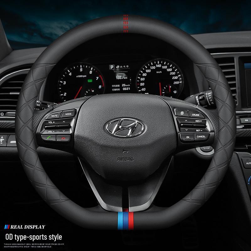Universal All-Season Steering Wheel Cover for Hyundai: Festa, Sonata, Elantra, Reina, ix35, Mistra, ix25