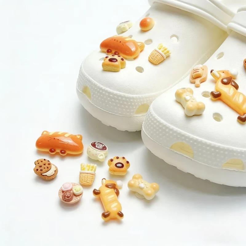 Cute Cat and Sausage Dog DIY Hole Shoe Charms Handmade Cartoon Shoe Decorations for Garden Shoes Girls Gift Set
