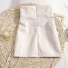 2025 New Autumn/Winter Petite High-Waisted Split Leather Midi Skirt for Women - Spicy Girl Collection