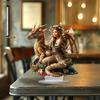 2D Flat, Magic Dragon and Elves Desktop Decoration, with Base, Suitable for wall decoration, porch, room, villa, accents Home, Hallway, or Workplace -