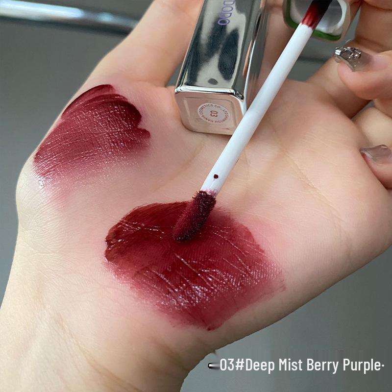 TOOT DODO Heart-Shaped Mirror Lip Gloss - Silver Tube, Moisturizing & Plumping Lipstick, Nude Makeup, Shade 820