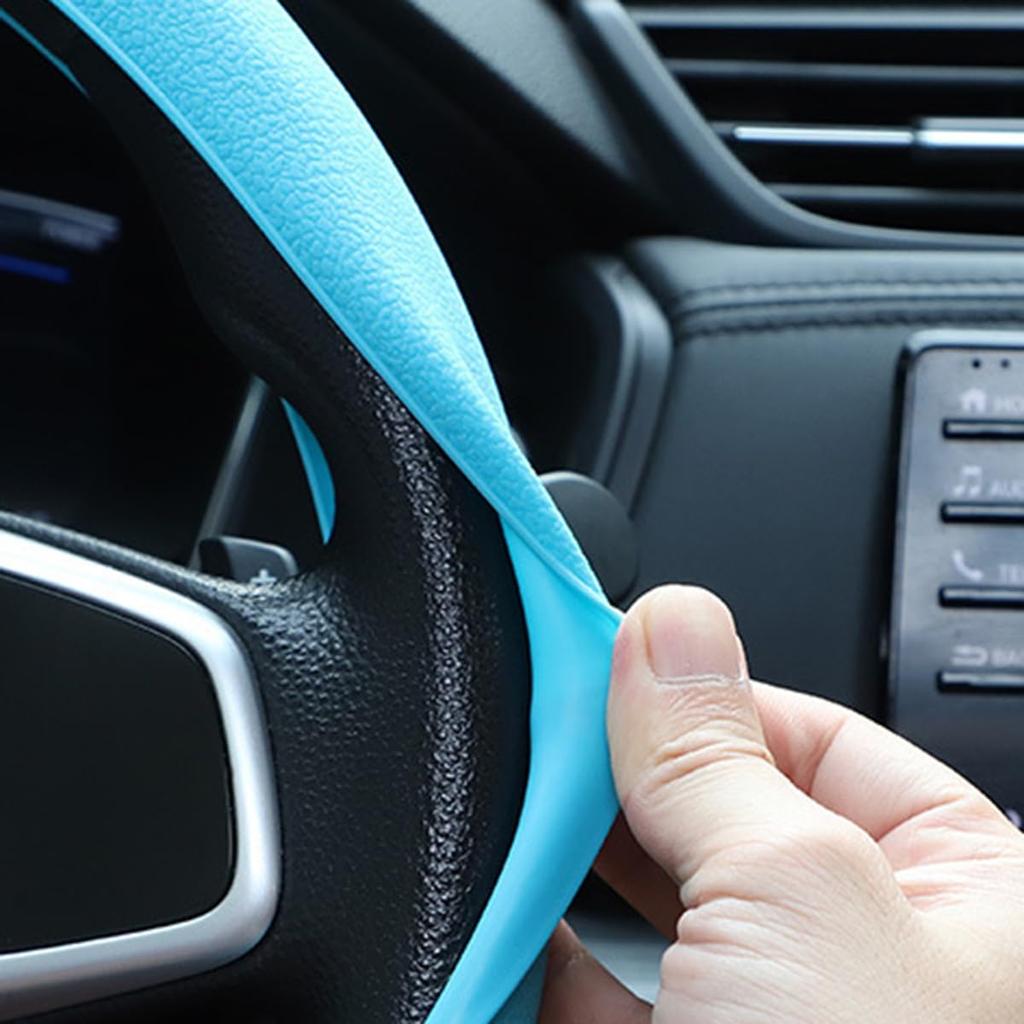 Car Steering Wheel Cover, Diameter 12.6 - 18.5 Inches (32 - 47 Cm), Universal