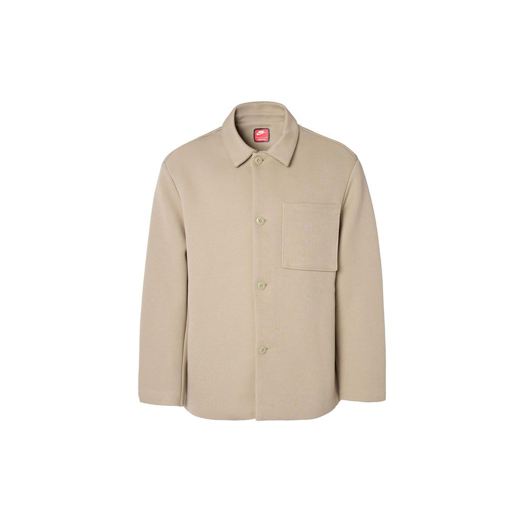 Nike Tech Fleece Reimagined Series Solid Single-Breasted Long-Sleeve Jacket Men Tops Brown FB8168-247