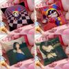Cushion Cover Anti-dustmite Pillowcase Invisible Zipper Silky Short Plush Sofa Cushion Cover Simple Black And White Abstract