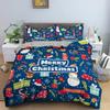 Merry Christmas Bedding Set King Queen Twin Size Duvet Cover Holiday Decorations For Bedroom