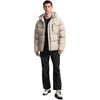 FILA Fitness Down Jackets Men's Hazy Gray Brown BG Hooded Moderate Other A51M541902F-BG