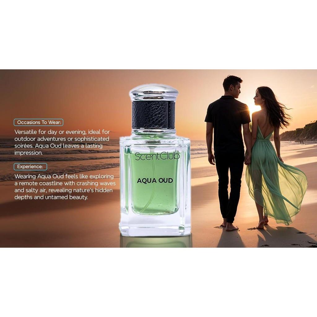 Aqua Oud Unisex Eau De Parfum 50ml | Liquid Perfume With Sea Salt, Smoke, and Luxury Woods. Clean. Dark. Magnetic.