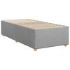 Box Spring Bed with Mattress Light Gray 80 X 200 Cm Fabric