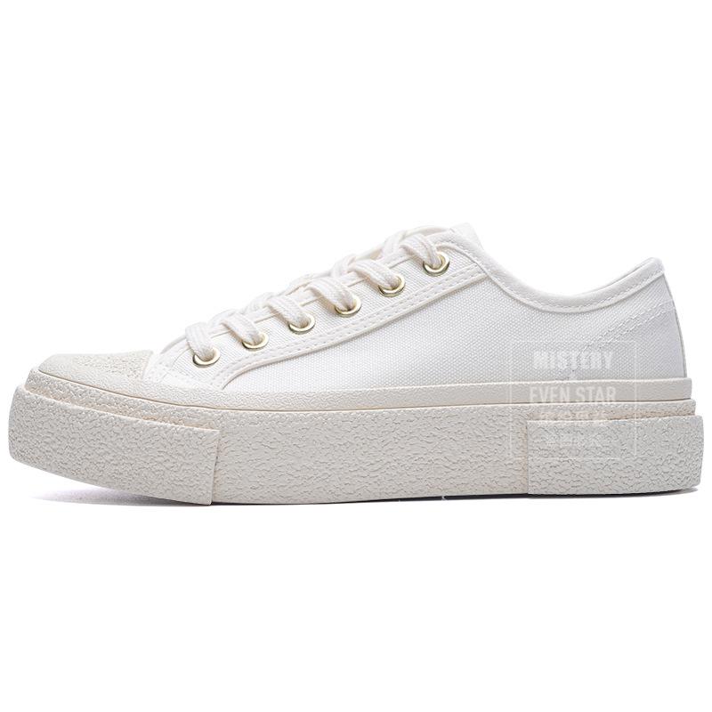 Hot sale spring new crooked brand geometric multi-layer retro canvas shoes 1301