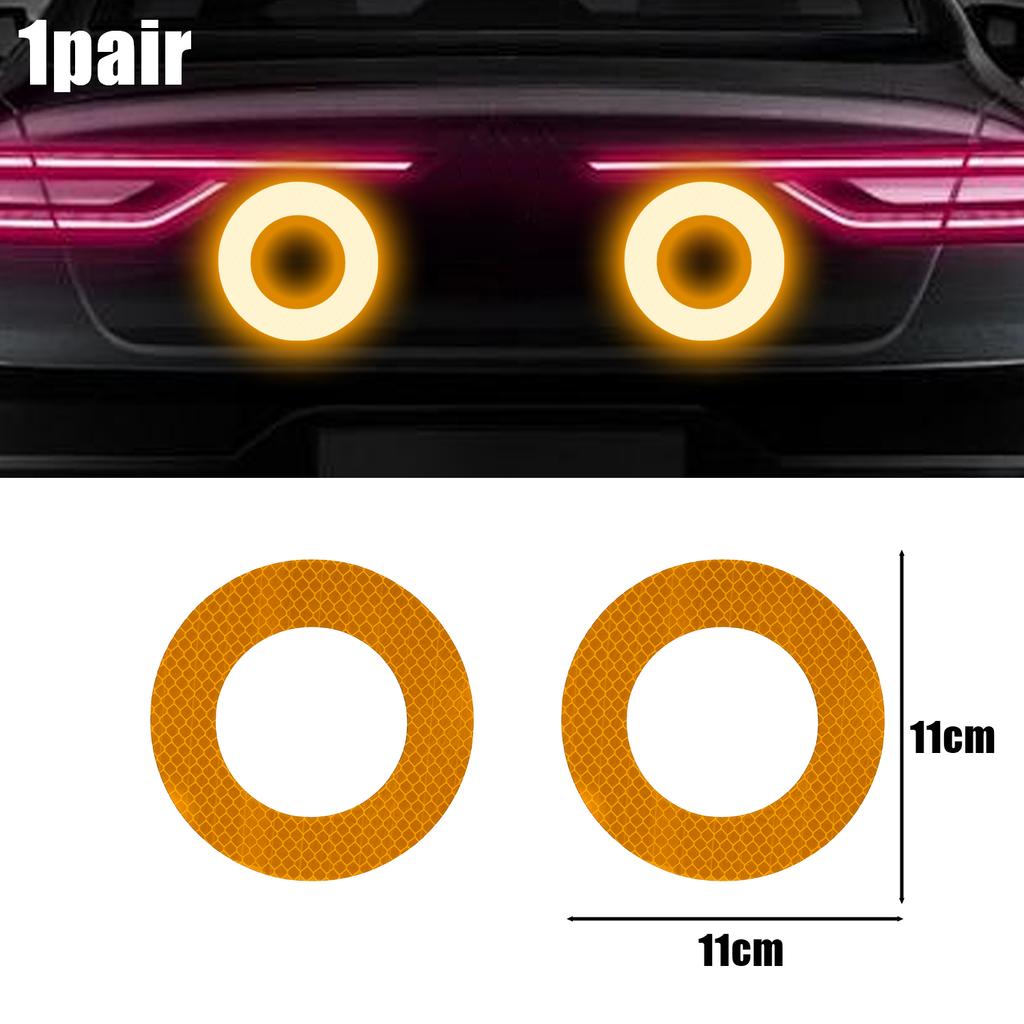 Car Reflective Stickers Multi-functional Hollow Out Round Luminou Warning Decorative Auto Exterior Accessories Reflective Strips