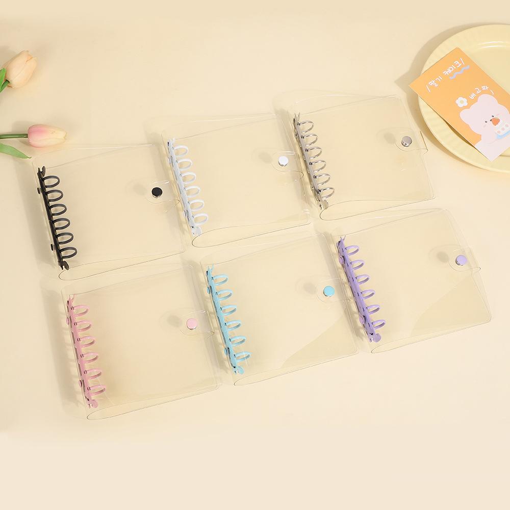 Wide A7 Loose Leaf DIY Document Bag Binder PVC Storage Pocards Collect Book Diary Agenda Planner DIY Cover Album