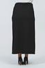 Stil Femei Fusta Marime Mari Talie Elastica Fusta Marime Plus Captusita Tesatura Tricotata Otel Negru