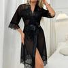 Women's Sleepwear  Spaghetti Strap Dress  Transparent Sexy Nightgowns Lace Slip Pajamas  Sexy Set Lingerie