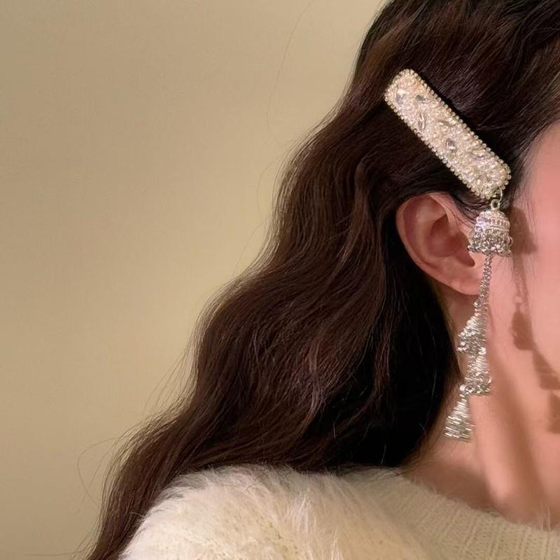 Elegant Tassels Hair Clip For Women Girls Versatile Alloy Long Tassels Hair Accessories  Simple Broken Hair Clip Gifts